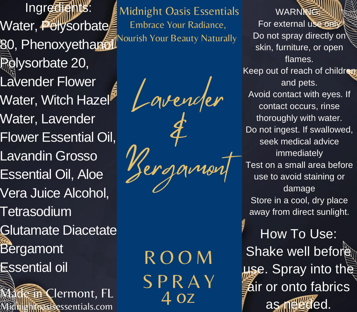 Lavender & Bergamont Room Spray