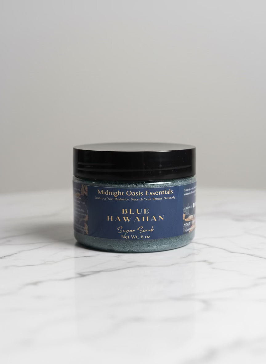 Blue Hawaiian Sugar Scrub – Tropical Glow for Smooth Skin
